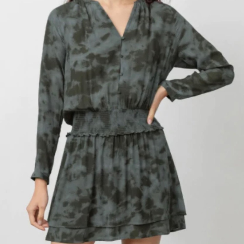 Rails Green and Black Mini Dress